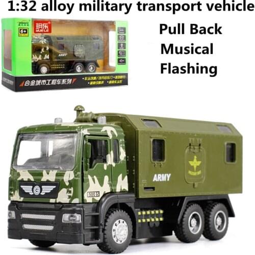 1:32 alloy car models,high simulation military transport vehicle ,metal diecasts,pull back & flashing & musical,free shipping
