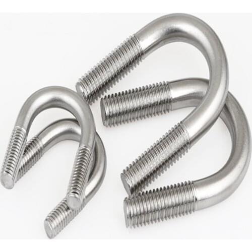 1pcs M12*33-M12*480 stainless steel u-screw type bolt pipe clamp