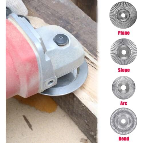 4 Types Sanding Wood Carving Tool Abrasive Disc Wood Grinding Polishing Wheel Rotary Disc Tools for Angle Grinder 4inch Bore
