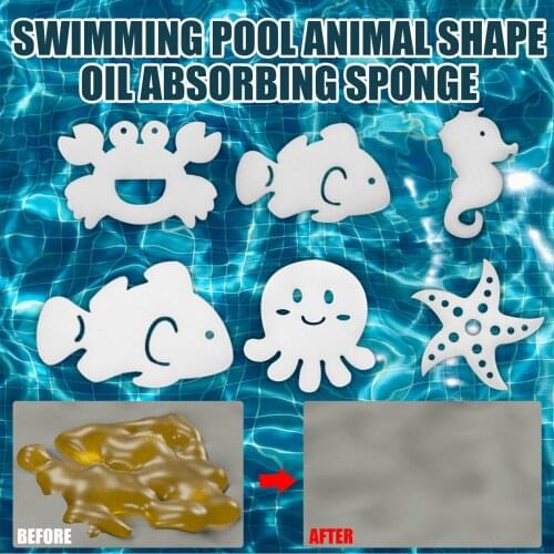 6/12/18/24pcs Animal Shapes Oil Absorbing Sponge Swimming Pool Spa Absorb Sludge Dirt And Scum Maintenance Kit And Accessories 3