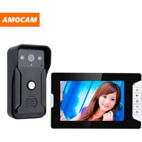 7 Inch Screen wired video intercom Doorbell System Video Door Phone ir night vision camera Video doorphone Kit for villa home