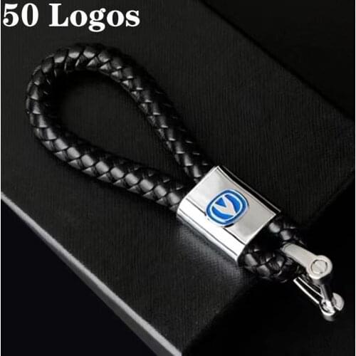 Car Keychain Braided Rope For Changan OPEL Buick Land Rover Citroen Cadillac Maserati JEEP FIAT Keychain Key Ring Accessories