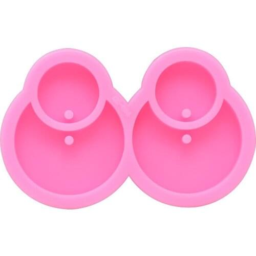 BMBY-Glossy Circle Earring Mold Resin Round Silicone Mold DIY Epoxy Mould Decoration Keychain