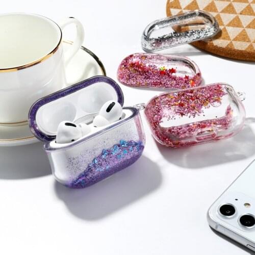 Shimmering Powder for Airpods Case for Airpods Pro Case Wireless Earbuds Cover for Airpods Pro Earphone Case for Air Pod Pro 3