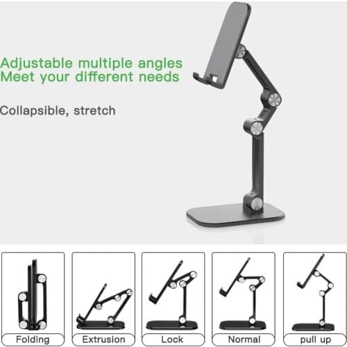 Phone Holder Stand Foldable Metal Adjust Multi-angle Phone Tablet Holder for IPad Iphone Xiaomi Tablet Phone Holder Bracket