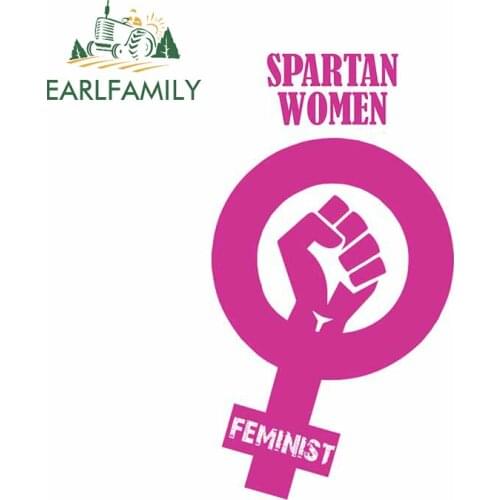 EARLFAMILY 13cm x 7.2cm For Feminism Cartoon Decal Fashion Car Stickers Occlusion Scratch Waterproof Sticker For JDM SUV RV
