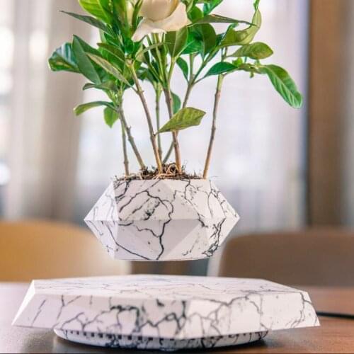 Levitating Air Bonsai Pot Rotation Flower Pot Planters Magnetic Suspension Floating Pot Potted Plant For Home Desk Decor Gift