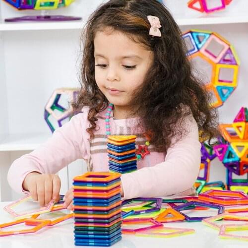 56pcs Big DIY Magnetic Building Blocks Model & Building Construction Toys Magnetic Designer Educational Toys for Children Gifts
