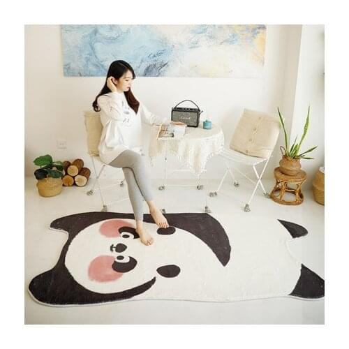 Irregular Atypia Panda Carpet Bedroom Bed Blanket Plush Floor Mat