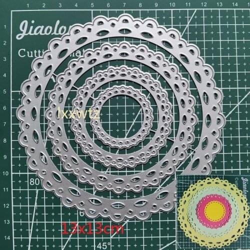 New Design Metal Cutting Dies Frame Diy Scrapbooking Photo Album Decorative Embossing Circular Rectangle Cutting Dies 2021