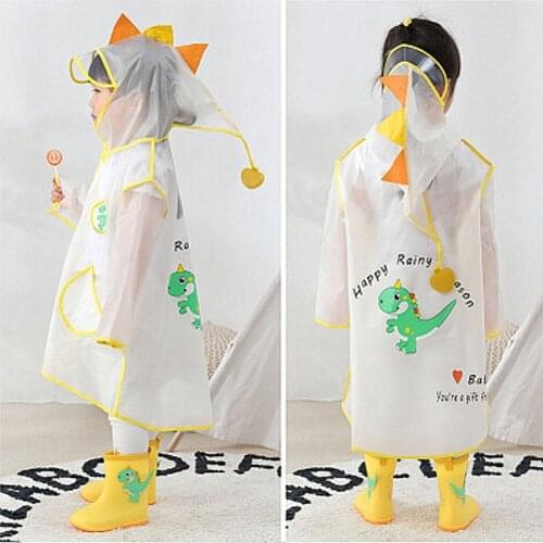 New fashion classic childrens raincoat cartoon dinosaur raincoat boy girl poncho