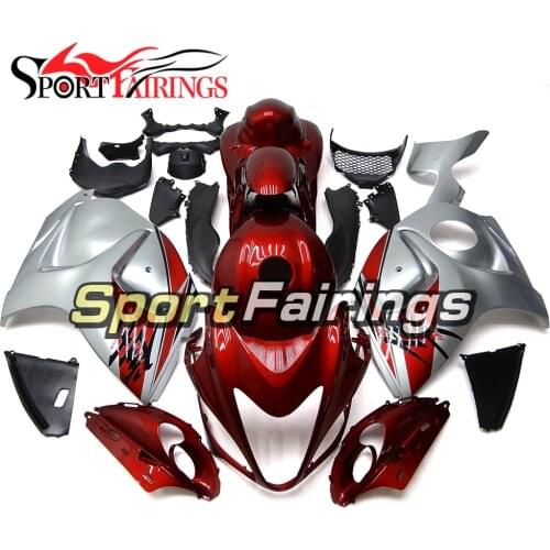 Silver Red Complete Fairings For Suzuki GSXR1300 Hayabusa 2008 2009 2013 2014 2015 ABS Motorcycle Fairing Kit Bodywork Cowling