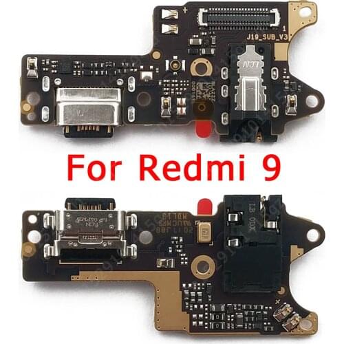 Original usb charge board for xiaomi redmi 9 charging port pcb dock connector ribbon socket flex cable replacement spare parts