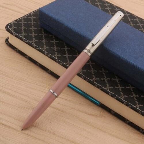 Morandi Pink Hero 007 Fountain Pen Plastic Finance Bending Nib Office School Supplies Ink Pens New