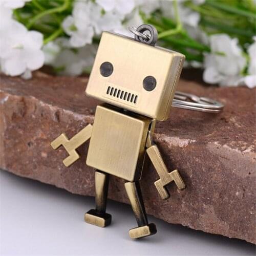 Movable Robot Car Keychain rings Auto Key Chain Bag Pendant for BMW Audi Holden Hyundai Peugeot smart Yamaha Citroen Fiat Keying