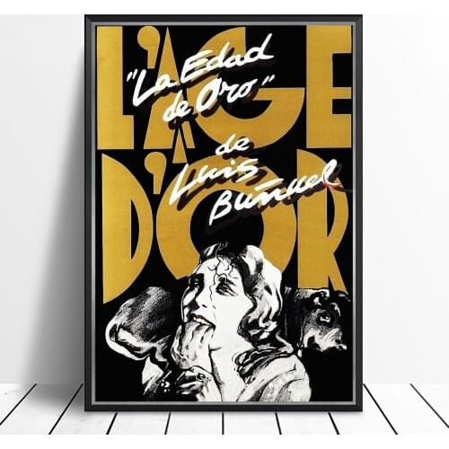 L'Âge d'Or (1930) Poster The Golden Age or Age of Gold French surrealist satirical comedy film Decor Art Gaston Modot Lya Lys