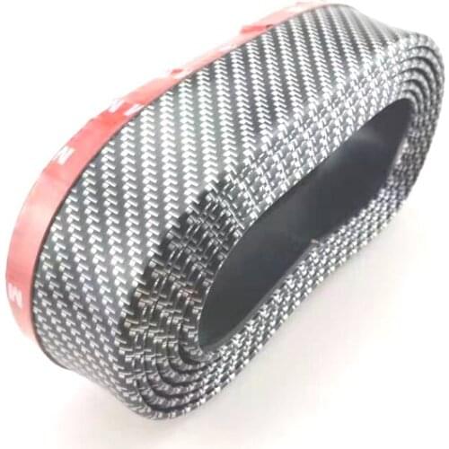 2.5m car bumper lip protector carbon fiber rubber strip for Mitsubishi ASX Outlander Lancer Evolution Pajero Eclipse Grandis