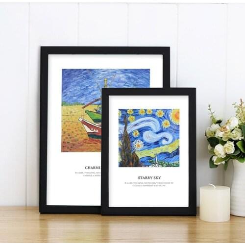 Solid Wood Photo Frame Mounting Picture Frame Wall Hanging Table A4 Inch Puzzle Box Creative Photo Wall Wood