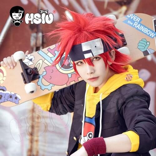 Reki Cosplay Wig SK8 the Infinity cosplay Anime SK EIGHT cosplay HSIU red Short Hair+Free wig cap SK EIGHT