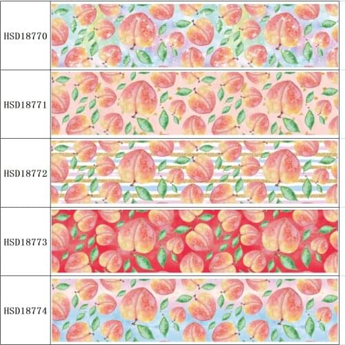 22MM 25MM 38MM 50MM 75mm Printed Pattern on Grosgrain Ribbon for diy ribbon