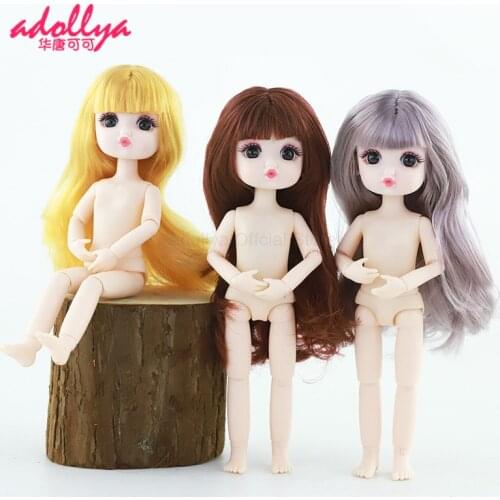 Adollya BJD Doll Mini 16cm 1/12 BJD Dolls Body Make-up Beautiful Toys for Girl Ball Jointed Swivel Dolls Kids Gift