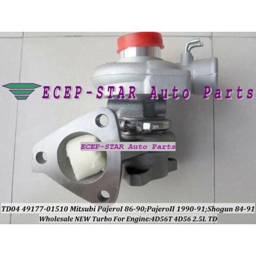 TD04 49177-01510 49177-01511 Oil cooled Turbo Turbocharger For Mitsubishi Pajero L200 L300 Delica Shogun 1984- 4D56 2.5L 3 holes