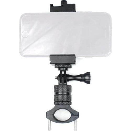 360° Rotation Bike Clamp Selfie Tripod Stand with Mobile Phone Clip Mount Handheld Set for GoPro 8 7 Max AKASO EK7000 4K Cameras