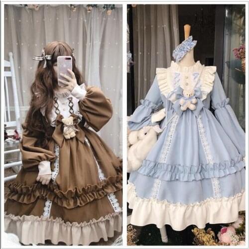 Japanese super fairy wedding Lolita suit, full princess dress, dress, lolita student, Lolita dress, dress, ruffled skirt