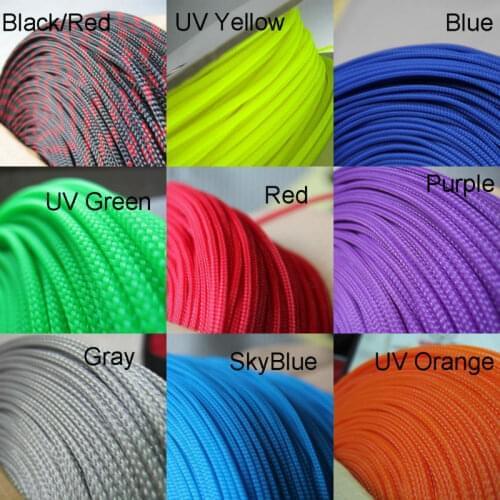 1Meter 2.5MM Wide TIGHT Braided PET Expandable Sleeving Cable Wire Sheath Selectable Single Color