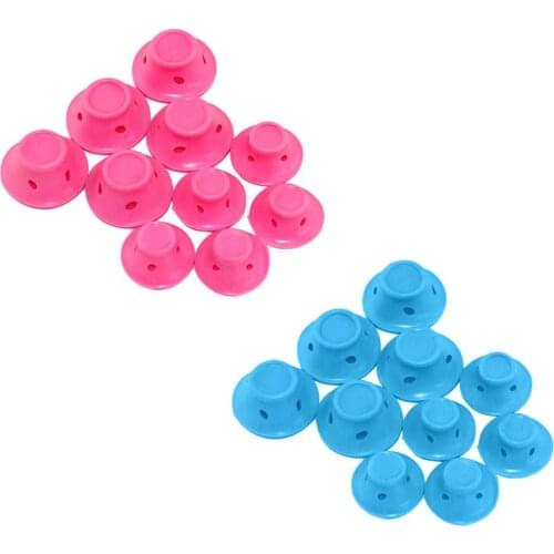 10pcs/set Soft Rubber ic Hair Care Rollers Silicone Hair Curler No Heat Hair Styling Tool