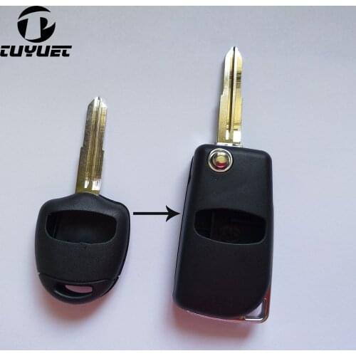 2 Buttons Blank Modified Flip Folding Remote Key Shell Case for Mitsubishi New ASX GRANDIS Outlander LANCER-EX Right Key Blade