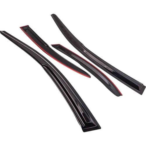 4pcs Smoke Sun Rain Guard Vent Shade Window Visors For Lancer X 10 Sedan 2008-2017