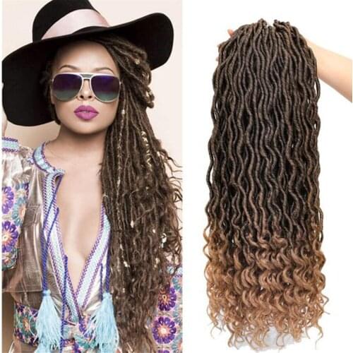 Aidaiya Goddess Locs Crochet Hair Extensions Synthetic Twist Braids Hair Locks Crochet braids For Women 24 Strands 18inch Beauty
