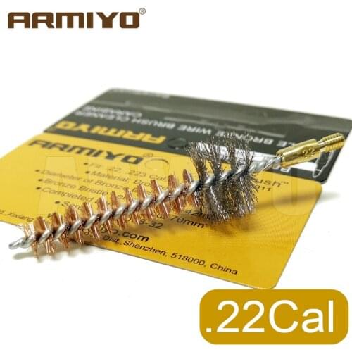 Armiyo .223Cal 5.56mm Gun Cleaning Swabs Chamber Cotton Brush Rifle Barrel Mop Brush for ar m4 Hunting Accessories Thread 8-32