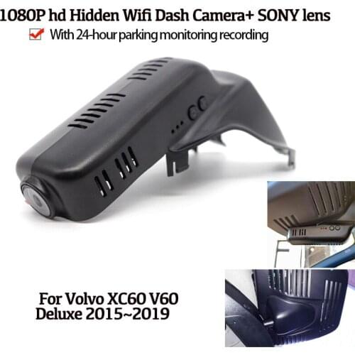 Car DVR Wifi Video Recorder Dash Cam Camera For Volvo XC60 V60 Deluxe 2015 ~2019 Night vision high quality hd 1080p
