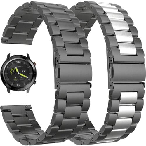 20mm 22mm Stainless Steel Wrist Band for TicWatch 2 3 GTX S2 E2 Bracelet Wrist Strap for TicWatch Pro 3 Watchband Metal Bands