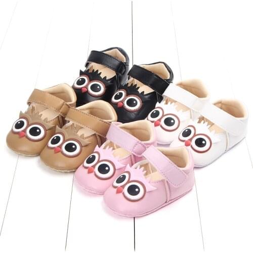 Brand Toddler Newborn Baby Boys Girls owl Crib Shoes Infant Cartoon Soft Sole Non-slip Cute Warm Animal Baby Shoes