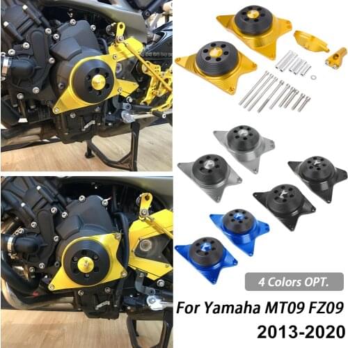MT09 FZ09 Engine Case Stator Clutch Cover Crash Pad Frame Slider Protector for YAMAHA MT-09 FZ-09 MT FZ 09 2013-2020 2018 2019