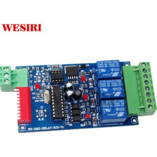 DC12V 10A*3 Channel DMX512 Relays 3CH 3 Group Switch On and Off LED Controller Dimmer Decoder