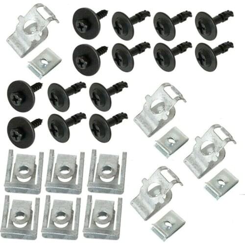 For AUDI A4 B8 A5 8T 28pcs Undertray Engine Under Cover Fixing Clips Shield Trim Panel Screw ENGINE UNDERTRAY UNDER COVER CLIPS