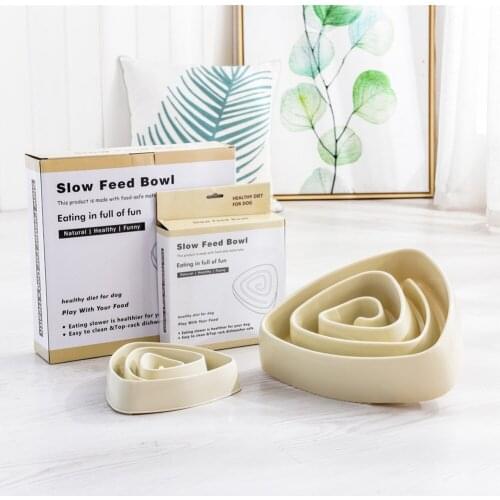 Eco Friendly Fancy Luxury Slow Eating Food Pet Dog Plastic Bowl Heart Shaped For Dog Feeder