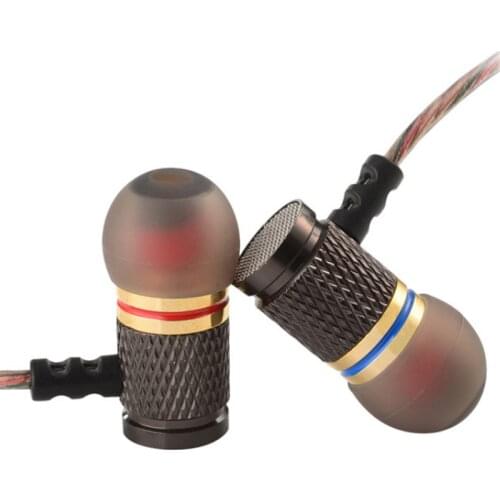 Hot sale In-Ear Earphone Highest Quality HiFi Sport Earbud Auricular Metal Fever Heavy Bass Copper HD Metal Bass Stereo earpiece