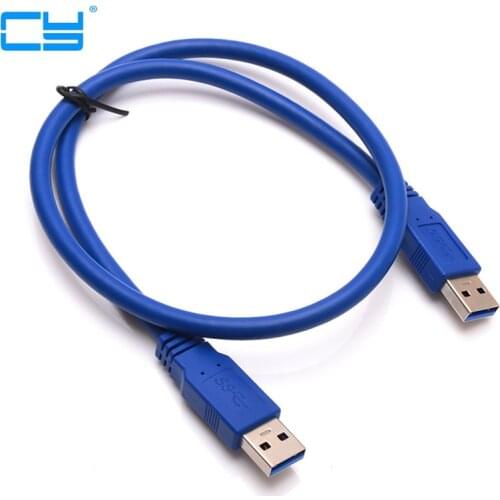 Fast Speed USB 3.0 Type A Male to Type A Male Extension Cable 0.6M 1M USB Cable for Radiator Webcam Car MP3 Camera
