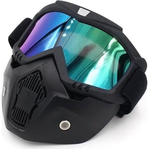 Cycling Mask Full Face Helmet Outdoor Paintball Military Skiing Anti-fog Protective Glasses Safety Goggles with Mouth Filter
