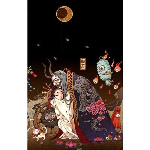 Mythical Monster Handle DIY Full Round Diamond Painting Cross Stitch Embroidery Home Decor 5D Handcraft JX635