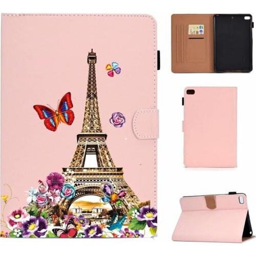 Fashion Tablet Skin for IPad Mini Case 12345 7.9 Inch Cartoon Pattern PU Leather Smart Shell Silicone Back Stand Cover Coque+pen
