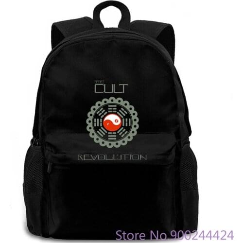 New THE CULT - Revolution Rock Band Logo Mens White Black Size To 3XL Casual Novelty backpack
