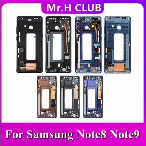 Original For Samsung Note8 Note9 Housing Middle Frame Bezel Plate Cover Repair For Samsung Galaxy Note 8 N950 Note 9 N960 Cover