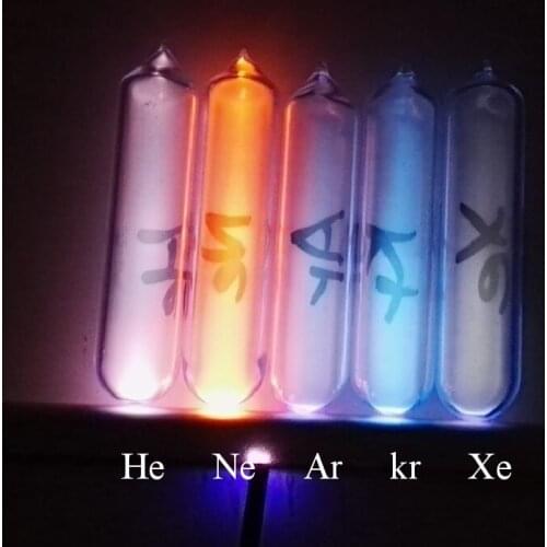 Complete Set of Noble Gases Sealed in Ampoules Helium Neon Argon Xenon Krypton