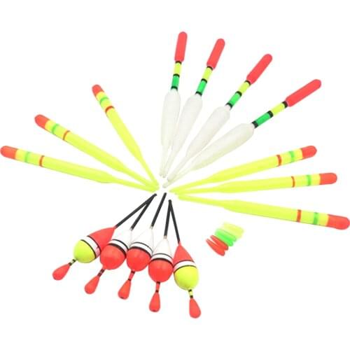 15pcs/set Fishing Float Foam Plastic Long/oval Shape Buoyancy Cat Fish Fishing Line Bobber Hook Buoy Accessorie